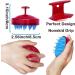 Hair Shampoo Brush & Scalp Massager - Soft Silicone Bristles for Wet & Dry Use | Promote Hair Growth - Red - Buy Online on GoSupps.com