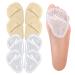 Premium Metatarsal Pads for Women- Silicone Ball of Foot Cushion Inserts for All Day Pain Relief (Light Yellow+Transparent)