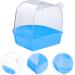 ULTECHNOVO Bird Cage Bath Tub Bird Shower Bathing Accessories Bird Bath for Parakeets Pet Toys Parakeet Cage Budgie Cage Accessories Pet Bird Bath Bird Bath Tub Small Bird Cage For Birds Blue - Buy Online on GoSupps.com