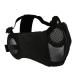 OAREA Tactical Airsoft Mask Half Bottom Metal Steel Mesh The Field Elite Ear Protection Outdoor Paintball BK