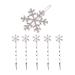 Lurrose 6 pieces snowflake hairpins crystal hair clips nice hair accessories for children baby toddlers girls (5 white hairpin