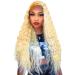 Buy 16 Inch Blonde Lace Front Wig - 100% Real Brazilian Deep Wave Hair 150% Density Bleached Knots & Baby Hair - Perfect for Women - Buy Online on GoSupps.com