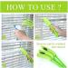 siyewio 2Pcs Window Blind Duster Brush Kit Cleaning Clip Brush for Window Shutters Blind Air Conditioner Jalousie Dust Green - Buy Online on GoSupps.com
