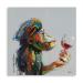 Yidepot Monkey Wall Art Canvas Thinking: Monkey Painting on Canvas Drinking Wine Wall Decor for Living Room Office Framed Ready to Hang (50x50CM) Monkey Wine 50.00 x 50.00 cms 50x50CM Monkey Wine