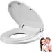 Family Toilet Seat 2-in-1 White Toilet Seat with Removable Built-in Child Seat V Shape Universal Fit Soft Close Toilet Seats for Toddlers and Adults - Buy Online on GoSupps.com