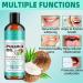Natural Coconut Pulling Oil & Mint Mouthwash - Fresh Breath & Healthy Gums (8 Fl.Oz) - Organic Oil Pulling with Tongue Scraper - Buy Online on GoSupps.com