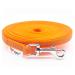 Twinkys Dog Style tow leash rubberized 15 mm wide for dogs up to 50 kg - without hand loop 35 meters orange made in Germany 35 meters orange 15 mm to 50 kg
