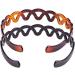 Set of 2 Women Girls Hard Plastic Headband Hair Hoop Black and Brown High-grade Headwear Hairband (Style C#) - Buy Online on GoSupps.com