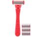 Buy Women's Skin Shaver with Elastic Sensor Blade | Red Reusable Razors for Smooth Legs - International Shipping Available - Buy Online on GoSupps.com