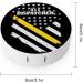 911 Dispatcher Thin Gold Line Flag Round Case For Contact Lens Kit Storage Box with Mirror Printed - Buy Online on GoSupps.com
