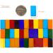 Lanyani 1600 Pieces Transparent Cathedral Glass Mosaic Tiles for Arts and Crafts - Mixed Color Stained Glass Pieces - 4 Shapes - 2.2 Pounds - Buy Online on GoSupps.com