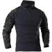 HARGLESMAN Men's Tactical Military Suit Long Sleeve Army Uniform with Knee Pads - Black Camo | Size Medium - Buy Online on GoSupps.com