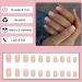 Ceboic 24Pcs Square Short Pink Gradient French Tip Press on Nails for Women - Glossy Acrylic Full Cover Stick on Nails - Removable with Glue Stickers - Buy Online on GoSupps.com