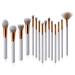 Foundation Eyeliner Tool Brush Makeup Eyeshadow 15Pcs Brushes Lip Powder Set Brush Glitter Makeup Brush Set One Size White