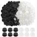 200 PCS Buckle Plastic Button, 2 Colors Shoe Charm Buttons Round Buttons DIY Shoes Charm Accessories for Kids, Wristband Charm Backs(Black, Transparent)