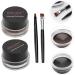 KALLORY 2pcs Black Waterproof Eyeliner Smudge Proof Eyeliner Eye Shadow Cream Eyeshadow Gel Water Proof 1 count (Pack of 1) As Shown - Buy Online on GoSupps.com
