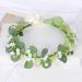 IWOWHERO Floral Headband Bride Flower Green Floral Headpiece Flower Headwear Guirnaldas Para Vintage Newspaper Wallpaper Wedding Flower Crown Wedding Garland Tiara Travel Iron Flowers Hair - Buy Online on GoSupps.com