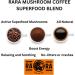RARA COFFEE Performance Coffee - 50g - Arabica Instant Coffee blend with Lion's Mane & Rhodiola (20 servings) - Buy Online on GoSupps.com