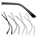 Mobestech 4 pairs of glasses frame Transparent black rose gold gray replacement glasses frame bars of universal glasses brackets spare parts for glasses men and women glasses legs crystal tr90