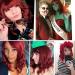 Buy Beron 35.6 cm Wine Red Short Curly Synthetic Wig with Pony & Wig Cap - Perfect for Women & Girls | International Shipping Available - Buy Online on GoSupps.com