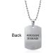 Bling Jewelry Unisex Customizable Medical ID Dog Tag Necklace - Personalized Steel Pendant for Addison's Disease - 20 Inch Chain in SM MED LG - Buy Online on GoSupps.com