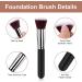 AOOWU Foundation Brush Premium Makeup Brush for Liquid Makeup Flat Top Foundation Brush Concealer Brush Multifunctional Face Brush for Liquid Cream Blending Buffing Powder Cosmetics 1 pcs - Silver black - Buy Online on GoSupps.com
