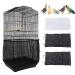 IAIGOGO 3 Pieces Bird Cage Seed Catcher Adjustable Nylon Mesh Parrot Cage Skirt Birdcage Feather Guard Suitable for Square Round Cage(2*Black+1*White)