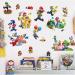 Digital Cartoon Anime Character Mario Wall Stickers Meecaa 3D Breaking Wall Decals for Bedrooms Living Room Wall Art Stickers Wall Decor (Figure)