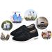 Extra Wide Fit Shoes for Swollen Feet - Women's Winter Adjustable Non-Slip Diabetic House Shoes Comfortable Indoor/Outdoor Footwear for Elderly - Size 10.5 Black - Buy Online on GoSupps.com