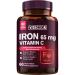 Vitacook Iron Supplement for Women and Men High Potency Iron with Vitamin C Blood Energy Muscle & Immune System Support Vegan 60 Count