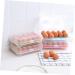 Hohopeti 3pcs Egg Tray Egg Storage Unit Egg Holder Refrigerator Containers White Egg Plate Egg Case re-usable White 25*15.5*7.2cm - Buy Online on GoSupps.com