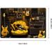 Flannel Carpet Mustard Yellow and Black Picture 60 x 39 in Non-Slip Durable Suitable for Living Room and Office Bedroom - Buy Online on GoSupps.com