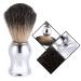 Handmade Men's Shaving Brush | Stylish Facial Cleaning Tool with Silver Handle | Perfect for Foam & Soap - Buy Online on GoSupps.com