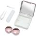 Buy NATUCE 2PCs Contact Lens Container Set - Travel-Friendly with Mirrors - Pink & Rose Gold - Ideal for Home & Travel - Buy Online on GoSupps.com