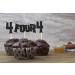 Sumerk 24PCS 4th Birthday Cupcake Toppers Black Glitter Happy 4th Cake Decorations for 4th Birthday Wedding Anniversary Party Decoration Supplies - Buy Online on GoSupps.com