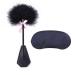 JinYu 2 Pack Feather Tickler and Eye Mask for Game Play Cover Eye Lover Costume French Maid Costume Accessory Kit