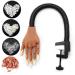 Nail Practice Hand with 400 Replacement Tips Flexible Acrylic Nail Practice Fingers Manicure Hand for Beginners Nail Technician Brown