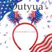 Outyua 4th of July Patriotic American Flag Headband Independence Day Hairband USA Star Red White and Blue Outfits Hair Accessories for Women Girls - Buy Online on GoSupps.com