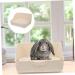 HANABASS Box Rabbit Toilet Dog Wig Bunny Toilet Bunny Potty Rat Dog Litter Pan Pet Pee Toilet White Plastic 28.5X23.5X15.5CM White - Buy Online on GoSupps.com