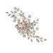 Angoily Flower Comb Wedding Rhinestones Crystal Wedding Hair Rhinestones Hair Comb Bridal Pearl Hairpin Bridesmaid Crystal Hair Comb Bride Hair Clip Zinc Alloy Hair up Dress Miss
