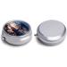 Round Pill Box with Tree Branch Silhouette - 3 Compartment Decorative Medicine Organizer | Portable Metal Pocket Pill Case (Style-14 - Buy Online on GoSupps.com