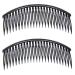 12 Pcs Black Plastic Side Hair Combs with 24 Teeth Hair Comb Clip DIY Hair Accessories for Women and Girls 24Teeth