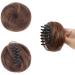2PCS Mini Claw Fake Buns Hair Donut Chignon Straight Hair Extensions - Light Brown - Buy Online on GoSupps.com
