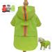 Lovelonglong Fashion Hooded Pet Dog Raincoat - Lightweight Zipper Closure Rain Poncho with Reflective Strip - Green XXXXL (100lbs) - Buy Online on GoSupps.com
