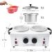 Double Wax Warmer For Hair Removal Waxing Kit For Women & Men Hard Wax Kit Wax Machine For Hair Removal Dual Wax Pot Warmer Professional Adjustable Temp Waxing Kit For Full Body Facial Home Salon (White - Double Pot) - Buy Online on GoSupps.com
