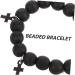 Didiseaon Cross Jewelry Gift Cross Bracelets Beaded Bracelets for Men Cross Braclet Charm Bracelet Baptism Gifts 10x10cm Black - Buy Online on GoSupps.com