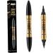 Eyebrow Pencil 2 in 1 Dual-ended Liquid Eyebrow Pen Waterproof & Long Lasting Smooth Liquid Eyeliner Pen Four-tip Brow Pencil for Women Makeup Black - Buy Online on GoSupps.com