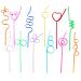 Crazy Straws 24 Pcs Silly Straws for Kids &Adults Reusable Plastic Loop Curly Crazy Drinking Straws for Classroom Activities Valentines Day Gift Christmas Birthday Wedding Party Supplies Decoration