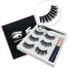 Magnetic Eyelashes And Eyeliner Kit 3 Pairs Reusable Magnetic Lashes With Eyeliner 3D Natural Look False Eyelashes Magnetic Eyelashes Natural Looking Lashes