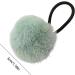 Hair Ties Women's Pompom Colorful Hair Ties | Fashionable Hair Ring Ties for Women And Girls Versatile Ponytail Holders for Dating Parties Green - Buy Online on GoSupps.com